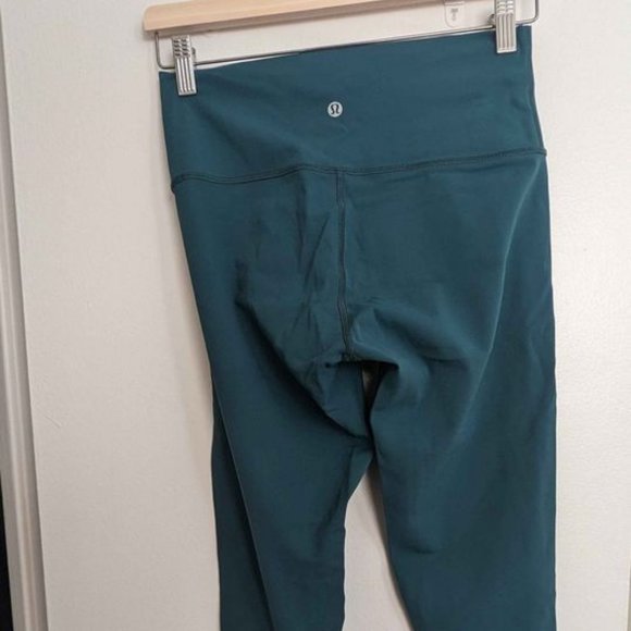 lululemon leggings teal green ankle high-waisted Size 8 - Picture 1 of 3